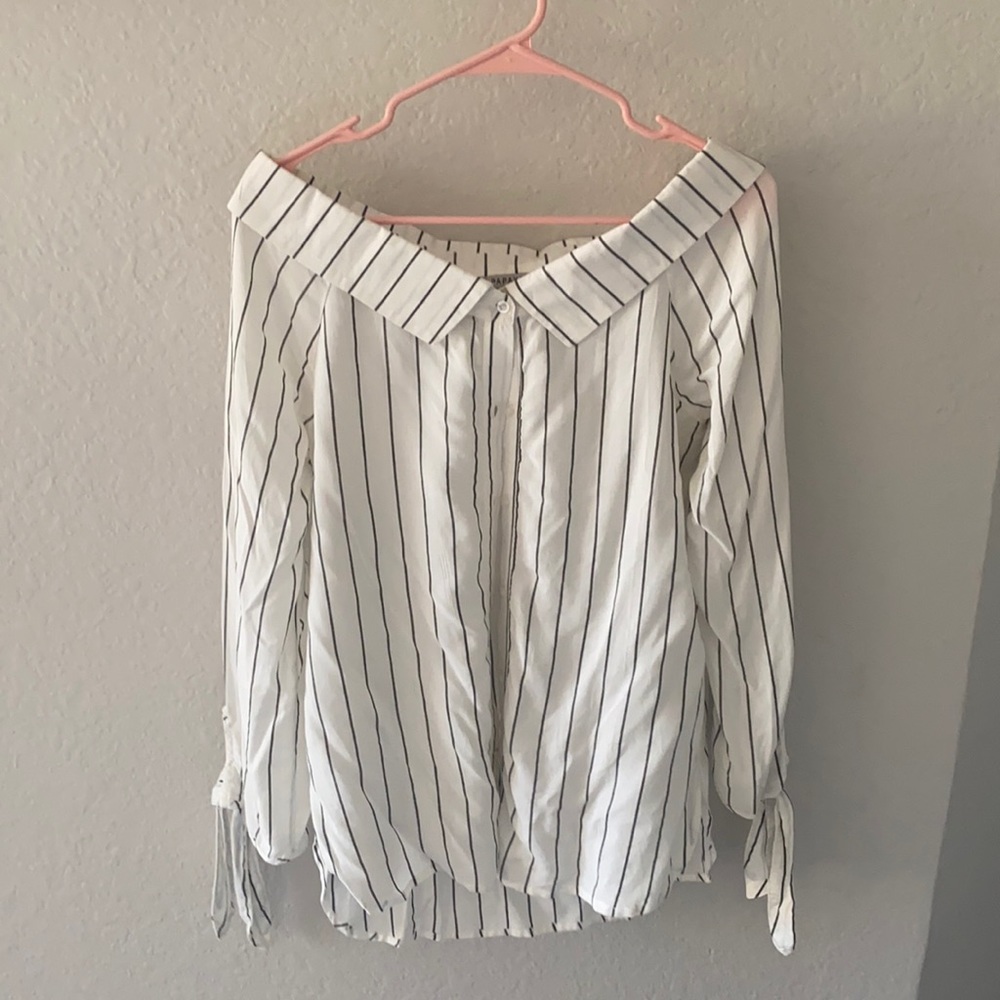 Striped small blouse